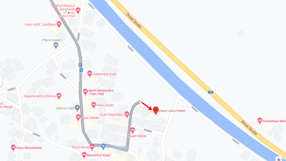Maps Weg - Haus Laura - Huben