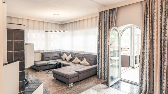 Wohnraum mit Kamin Apart Gaby - Apart Relax - Längenfeld