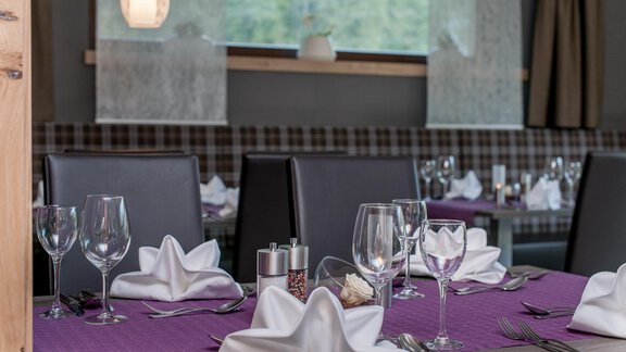 Restaurant am Abend - Hotel  Bergwelt - Längenfeld