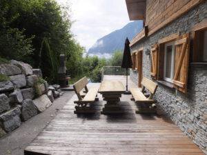Terrasse - Ferienhaus Skiblume - Oetz