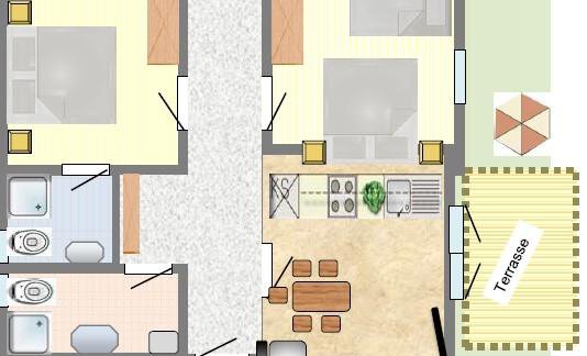 w1_plan - Ferienwohnung Alpenrose - Oetz