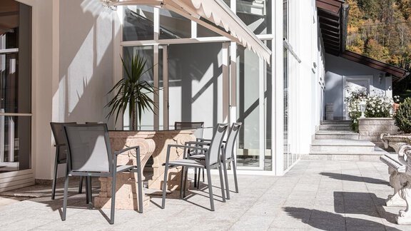 Terrasse und Wintergarten - Villa 10 - Oetz