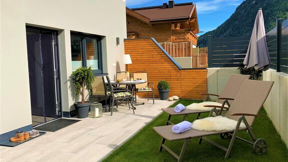 Garten - Terrasse - Easy Living Apartment Ötztal - Sautens
