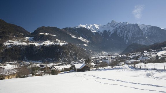 Ortsansicht Sautens Winter - Haus Wolfi - Sautens | © Ötztal Tourismus