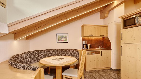 Sitzecke in der  Ferienwohnung - Gästehaus Renate - Längenfeld