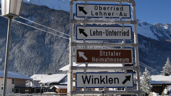 Anfahrt zum Haus Elena nach Winklen - Längenfeld