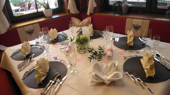 Hochzeitstisch - Hotel Felsenstüberl - Sölden
