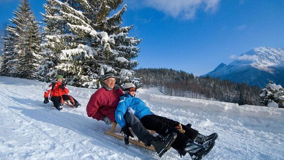 Schlittenfahren - Ferienwohnung Haus Romantika - Umhausen