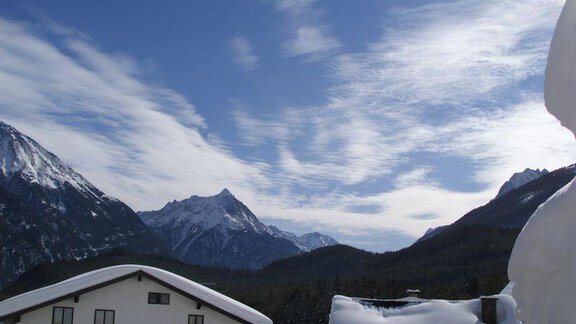 Aussicht Winter - Pension Edelweiss - Umhausen