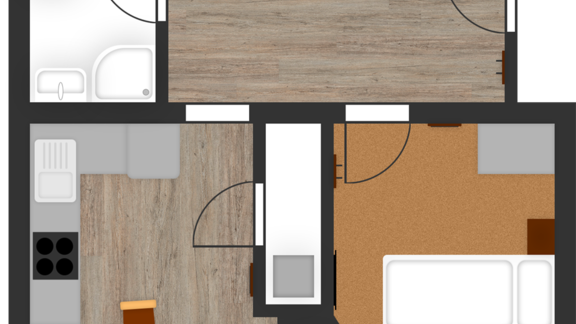 Raumplan Appartement Blockkogel - Senner Appartements - Umhausen