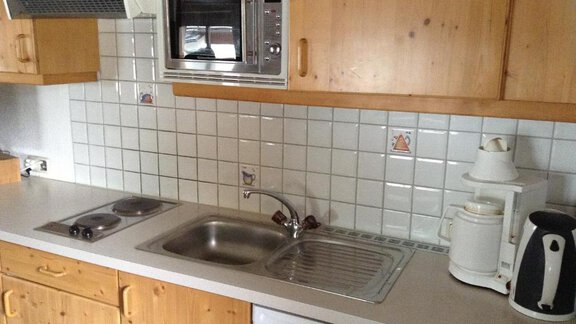 Wohnküche mit Kaffeemaschine - Haus Gletscherblick - Gries