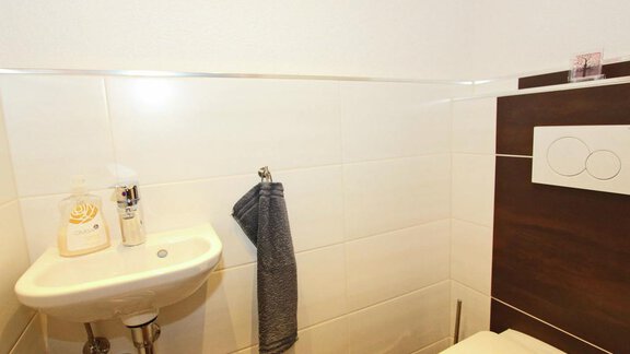 WC mit Waschbecken - Haus Helene Prantl - Längenfeld