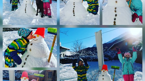 Schneemann bauen - Haus Marieus - Umhausen