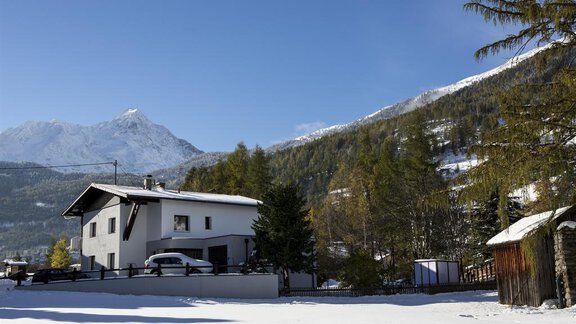 Winteransicht mit Nederkogl - Apart Carmen - Sölden