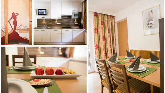 Collage Siebenschläfer Küche - Hotel Garni Viktoria - Sölden