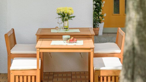 Terrasse mit Sitzmöglichkeit - Haus Marieus - Umhausen