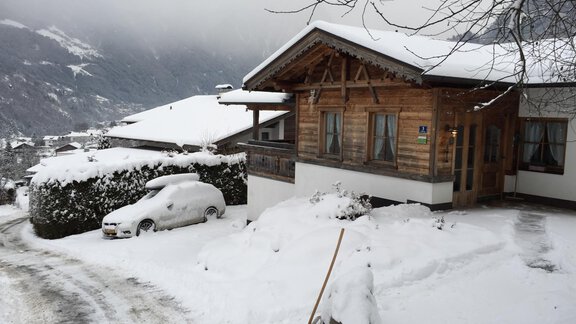 Hausansicht Winter - Seppl´s Ferienhaus - Sautens