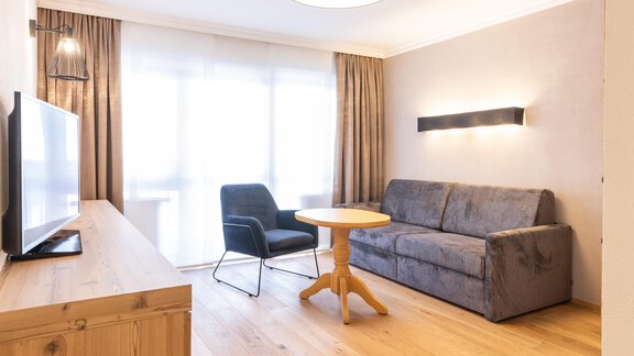 Wohnbereich Junior Suite Schwarzkogel - Glanz & Glory Hotel - Sölden