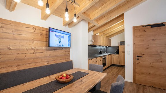 Essbereich und  Küche - Apart Sonnhof - Sölden