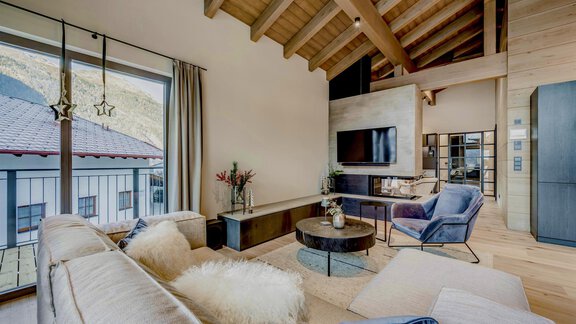 Living - Penthouse - Alpenchalet Tirol - Längenfeld