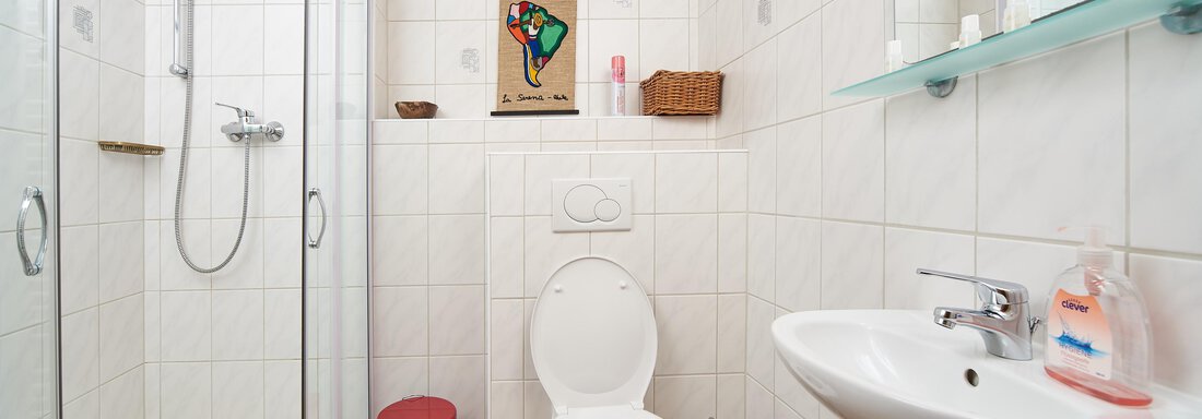Dusche und WC für Zimmer Nr.: II und III - Ötztal Apartment - Haiming