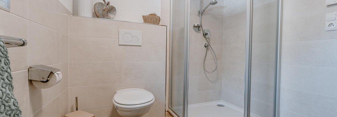 Badezimmer mit Dusche und WC - Apart Letta - Huben