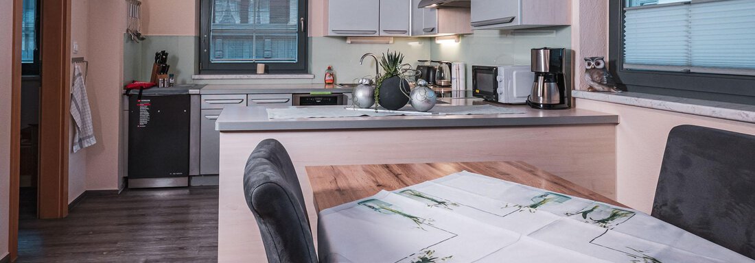 großzügige, vollausgestattete Wohnküche - APART Naturcamping Kuprian - Huben