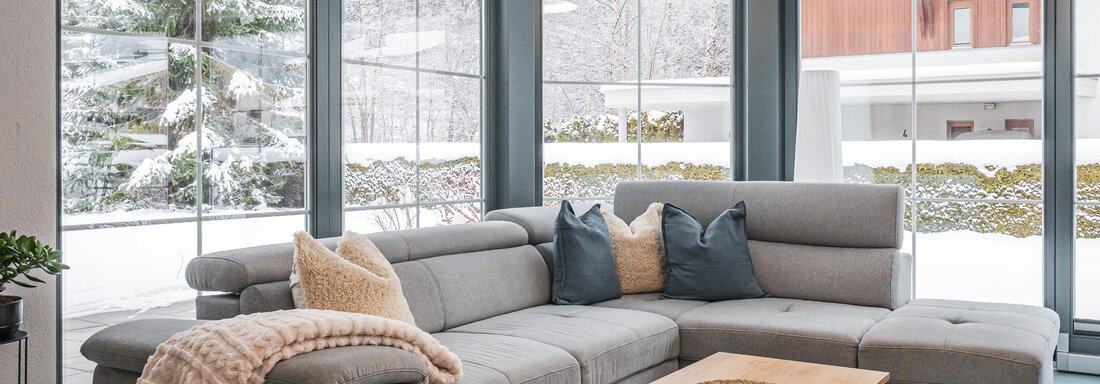 Couch Wohnzimmer - APART Naturcamping Kuprian - Huben