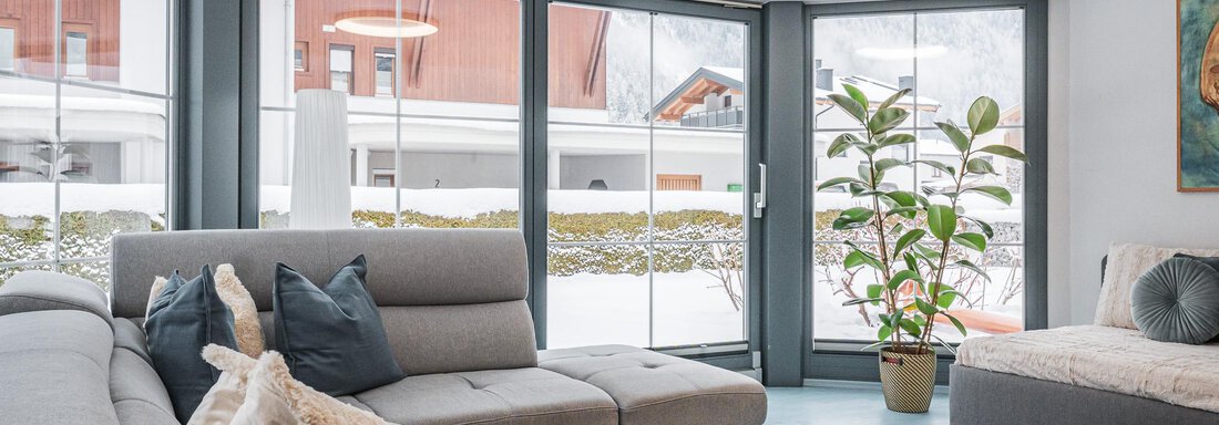 Wohnzimmer - APART Naturcamping Kuprian - Huben