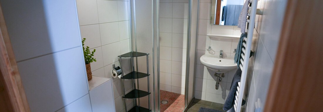 Badezimmer mit Dusche & WC - Appartement Jacqueline Top 1 & Top 2 - Huben