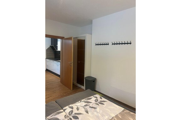 Blick vom Doppelzimmer in die Wohnküche - Alpenapart Grüner - Längenfeld