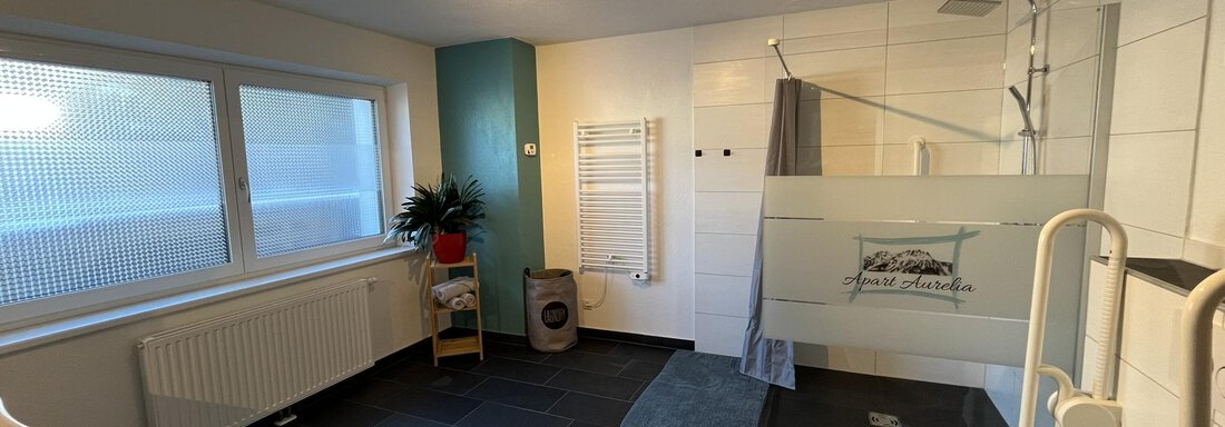 Bad mit WC und Dusche - Apart Aurelia - Längenfeld