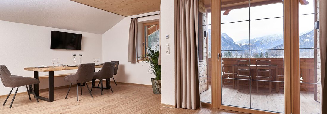 Edelweiß_Essbereich_Terrasse Edelweiß_Essbereich_Terrasse - Apart Hoamatgfühl - Längenfeld