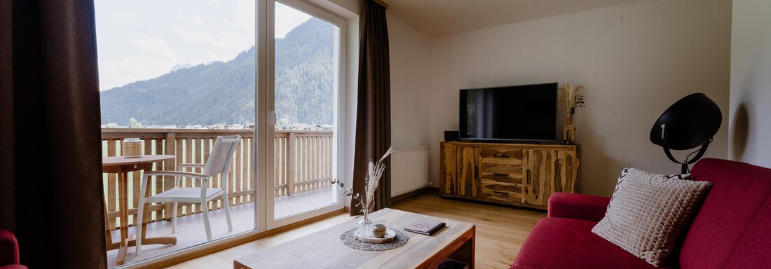 Wohnzimmer Peak 2 | © Ulrich Wilhelm, Fabian Oberlader (CC C) Wohnzimmer Peak 2 - Apart Peak Ötztal - Längenfeld