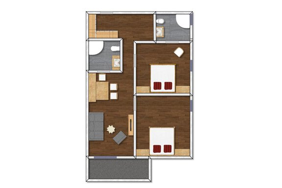Skizze Typ 4 Variante DG - Apart Peppone - Längenfeld