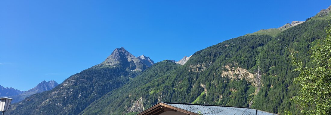 Ausblick Terrasse Sommer - Appart Holzknecht - Längenfeld