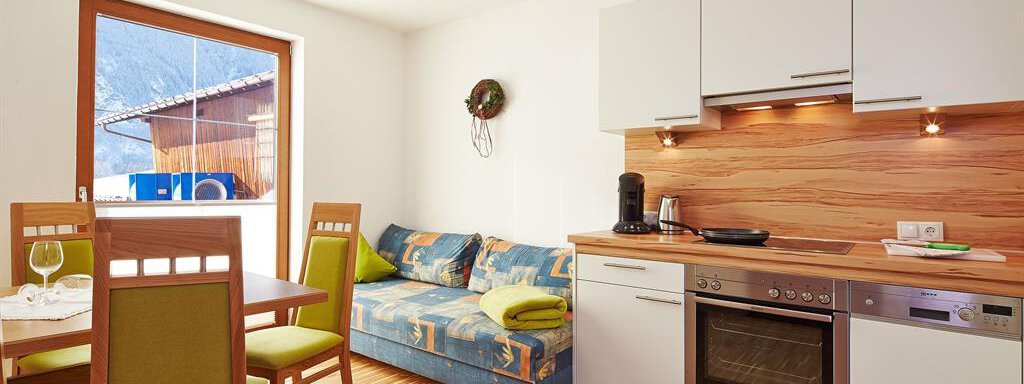 Fichte - Wohnküche - Appartement am Sonnhof - Längenfeld