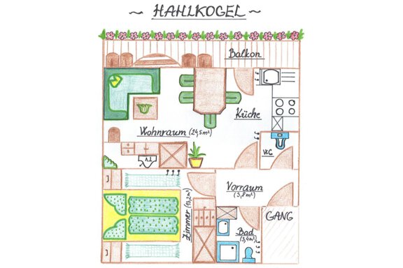 skizze_hahlkogel - Appartements Breitlehn - Längenfeld