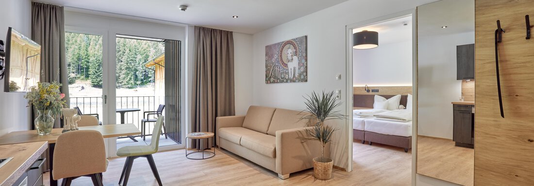 Apartment Lotte Wohnraum mit Essecke | © Christoph Nösig Photography (CC C) Apartment Lotte Wohnraum mit Essecke - Hannesn Hof FamilyApart - Längenfeld