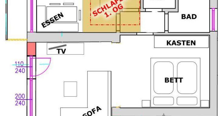 Grundriss Appartement - Mountain View - Längenfeld