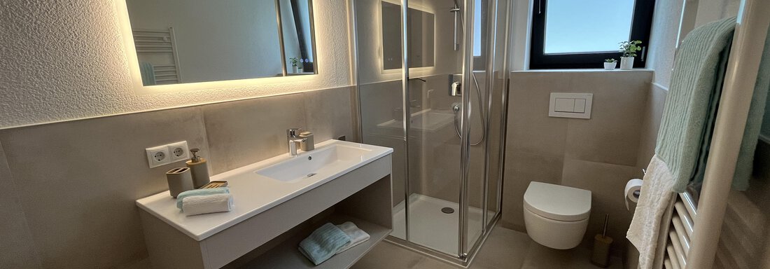 bathroom - Panorama Peak Apartment - Längenfeld