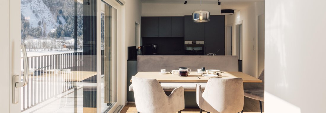 Wohnküche mit Balkon Wohnküche mit Balkon - SIMA APARTMENTS - Längenfeld