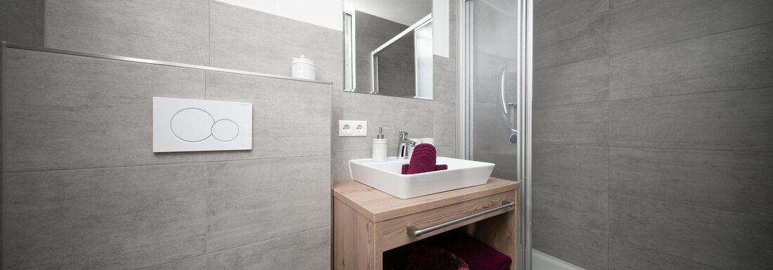 Badezimmer - Appartement "Sonnwend" - Gruebe Hof - Niederthai
