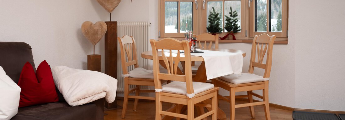 Wohn- & Essbereich - Appartement "Alpenflair" - Gruebe Hof - Niederthai
