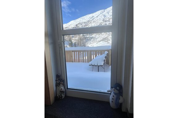 Aussicht Balkon Winter - Ferienwohnung Fabian - Obergurgl 