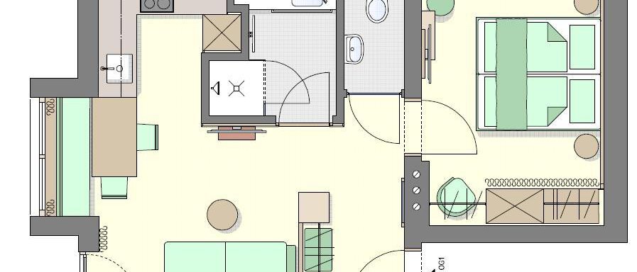 Grundriss | © Ing. Georg Hueber, Haus Elisabeth (CC C) Grundriss - Haus Elisabeth - Obergurgl