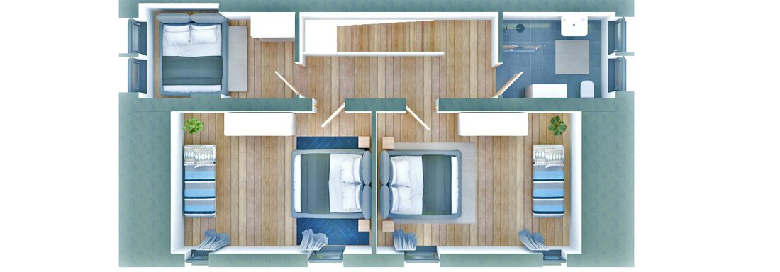 An apartment with two bedrooms and a shared living area. The decor is modern and inviting. - Mountain Lodge Obergurgl - Obergurgl 