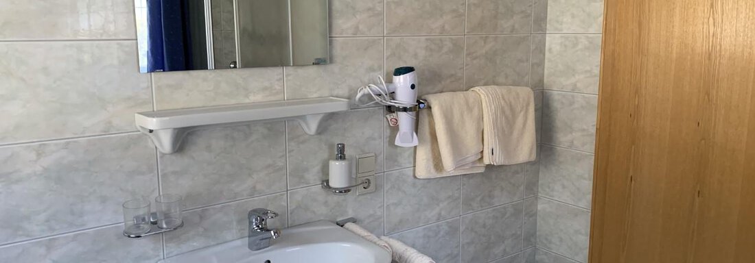 Badezimmer mit Dusche u. WC im EG - Apartment Erhart - Oetz