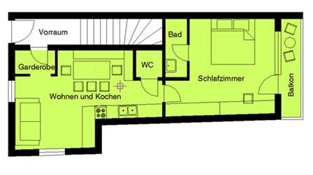 Grundriss FW Top 1 - Ferienhaus Ebene - Oetz