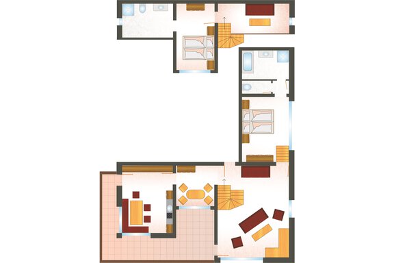 Fewo I Grundriss - Ferienhaus Haid - Oetz